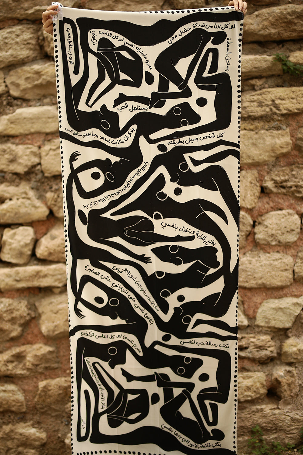 Selflove scarf black & white