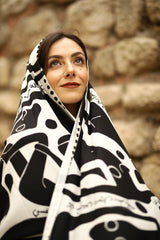 Selflove scarf black & white