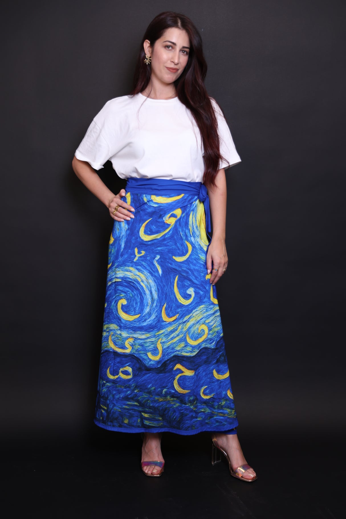 Van Gogh Skirt with Arabic Letters
