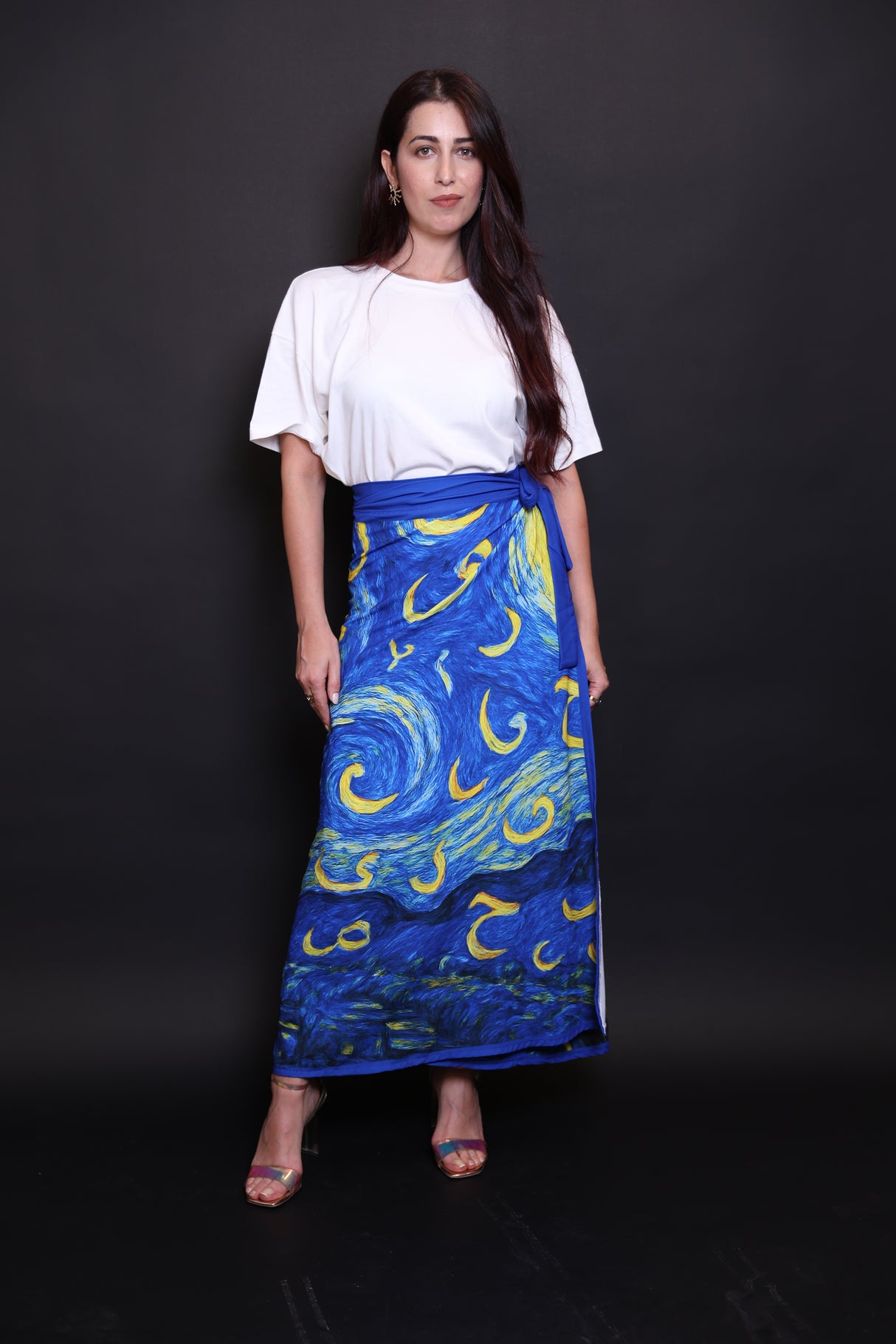 Van Gogh Skirt with Arabic Letters