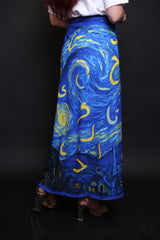 Van Gogh Skirt with Arabic Letters