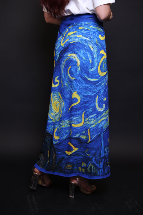 Van Gogh Skirt with Arabic Letters